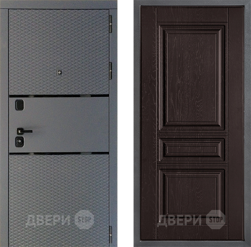 Входная металлическая Дверь Дверной континент Диамант Дизайн ФЛ-243 Дуб шоколадный в Подольск