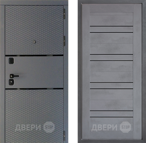 Входная металлическая Дверь Дверной континент Диамант Дизайн ФЛ-49 Бетон серый в Подольск