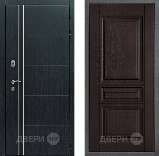 Входная металлическая Дверь Дверной континент Теплолюкс Дизайн ФЛ-243 Дуб шоколадный в Подольск