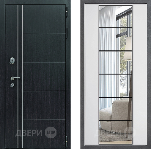 Входная металлическая Дверь Дверной континент Теплолюкс Дизайн ФЛЗ-2 Зеркало Белый софт в Подольск