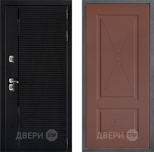 Входная металлическая Дверь Дверной континент ДК-1 ФЛ-617 Ясень шоколадный в Подольск