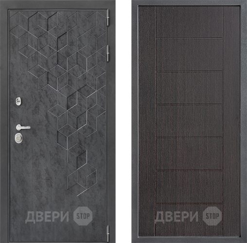 Входная металлическая Дверь Дверной континент ДК-3/713 ФЛ-Лайн Венге в Подольск