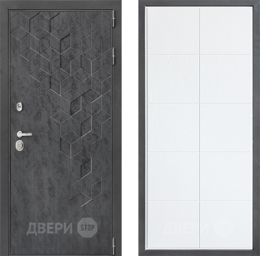 Входная металлическая Дверь Дверной континент ДК-3/713 ФЛ-Кватро Белое дерево в Подольск