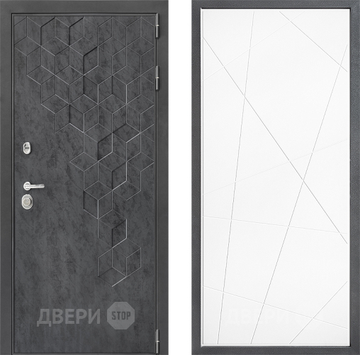 Входная металлическая Дверь Дверной континент ДК-3/713 ФЛ-655 Белый софт в Подольск