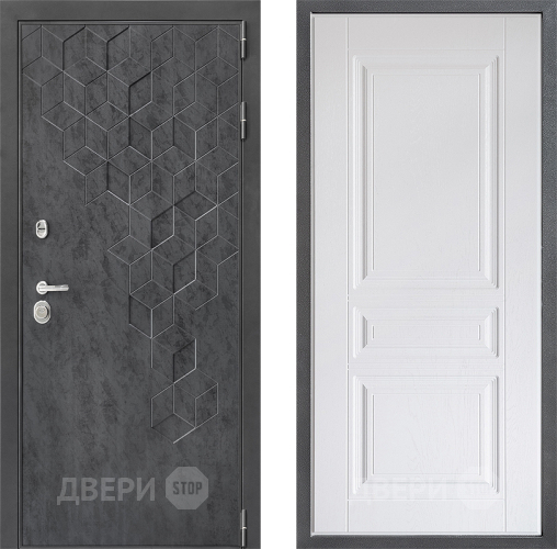 Входная металлическая Дверь Дверной континент ДК-3/713 ФЛ-243 Альберо Браш серебро в Подольск