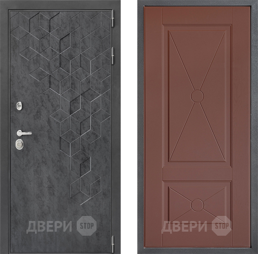 Входная металлическая Дверь Дверной континент ДК-3/713 ФЛ-617 Ясень шоколадный в Подольск