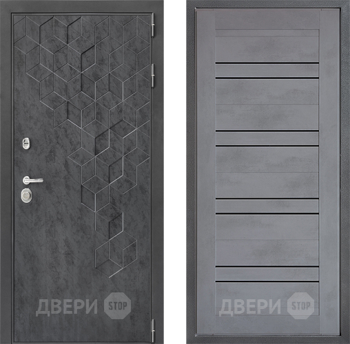 Входная металлическая Дверь Дверной континент ДК-3/713 ФЛ-49 Бетон серый в Подольск