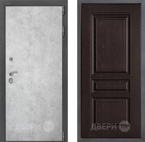 Входная металлическая Дверь Дверной континент ДК-3/743 ФЛ-243 Дуб шоколадный в Подольск