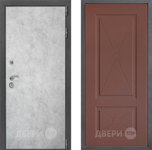 Входная металлическая Дверь Дверной континент ДК-3/743 ФЛ-617 Ясень шоколадный в Подольск