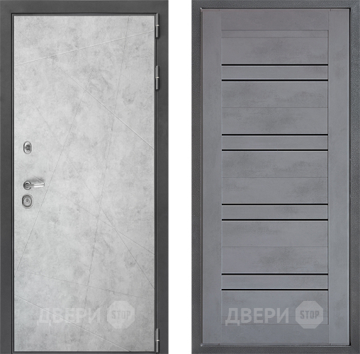 Входная металлическая Дверь Дверной континент ДК-3/743 ФЛ-49 Бетон серый в Подольск