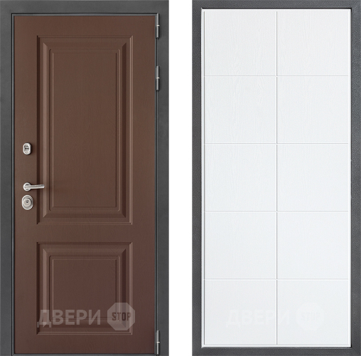 Входная металлическая Дверь Дверной континент ДК-3/729 ФЛ-Кватро Белое дерево в Подольск
