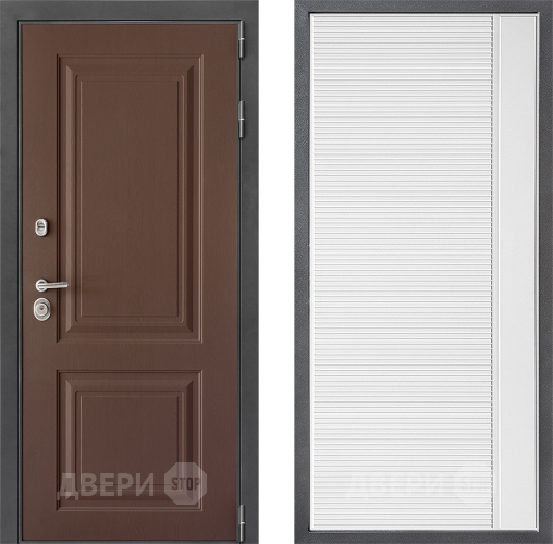 Входная металлическая Дверь Дверной континент ДК-3/729 ФЛ-757 Белое Стекло Софт милк в Подольск
