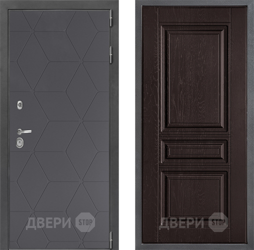 Входная металлическая Дверь Дверной континент ДК-3/744 ФЛ-243 Дуб шоколадный в Подольск