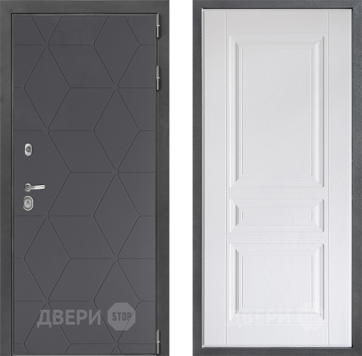 Входная металлическая Дверь Дверной континент ДК-3/744 ФЛ-243 Альберо Браш серебро в Подольск