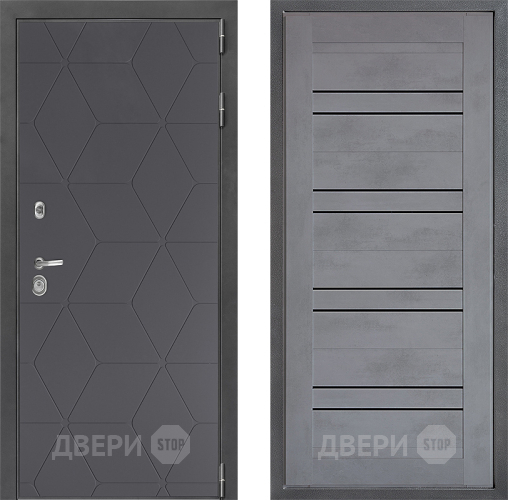 Входная металлическая Дверь Дверной континент ДК-3/744 ФЛ-49 Бетон серый в Подольск