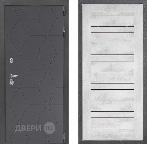 Входная металлическая Дверь Дверной континент ДК-3/744 ФЛ-49 Бетон снежный в Подольск
