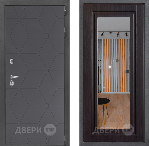 Входная металлическая Дверь Дверной континент ДК-3/744 ФЛЗ Зеркало Венге в Подольск