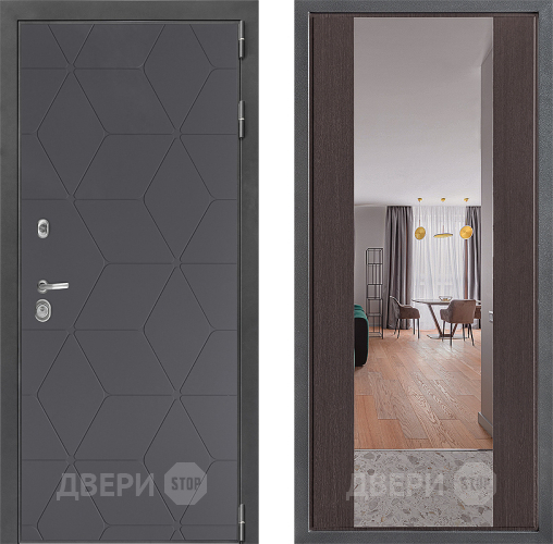 Входная металлическая Дверь Дверной континент ДК-3/744 ФЛЗ-1 Зеркало Венге в Подольск