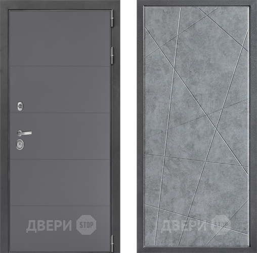Входная металлическая Дверь Дверной континент ДК-3/649 ФЛ-655 Бетон серый в Подольск