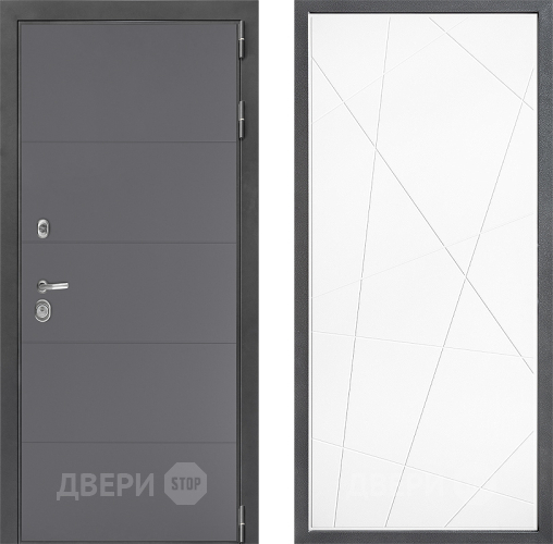 Входная металлическая Дверь Дверной континент ДК-3/649 ФЛ-655 Белый софт в Подольск