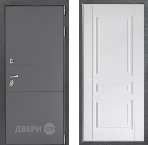 Входная металлическая Дверь Дверной континент ДК-3/649 ФЛ-243 Альберо Браш серебро в Подольск