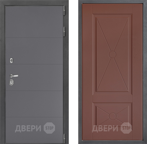 Входная металлическая Дверь Дверной континент ДК-3/649 ФЛ-617 Ясень шоколадный в Подольск