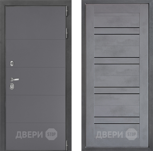 Входная металлическая Дверь Дверной континент ДК-3/649 ФЛ-49 Бетон серый в Подольск