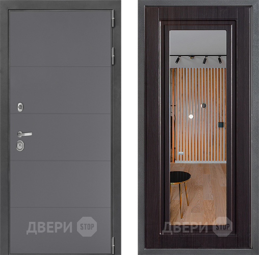 Входная металлическая Дверь Дверной континент ДК-3/649 ФЛЗ Зеркало Венге в Подольск