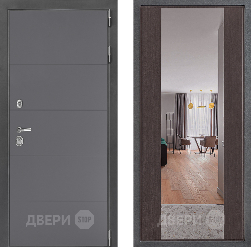 Дверь Дверной континент ДК-3/649 ФЛЗ-1 Зеркало Венге в Подольск