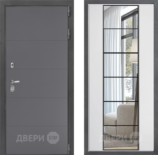 Дверь Дверной континент ДК-3/649 ФЛЗ-2 Зеркало Белый софт в Подольск