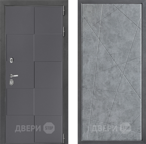 Входная металлическая Дверь Дверной континент ДК-3/606 ФЛ-655 Бетон серый в Подольск