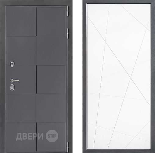 Входная металлическая Дверь Дверной континент ДК-3/606 ФЛ-655 Белый софт в Подольск