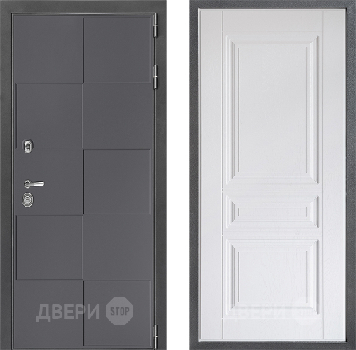 Входная металлическая Дверь Дверной континент ДК-3/606 ФЛ-243 Альберо Браш серебро в Подольск