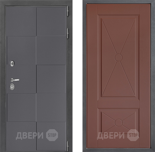 Входная металлическая Дверь Дверной континент ДК-3/606 ФЛ-617 Ясень шоколадный в Подольск