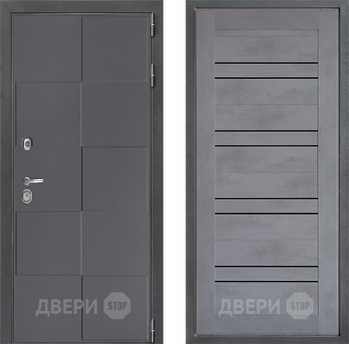 Входная металлическая Дверь Дверной континент ДК-3/606 ФЛ-49 Бетон серый в Подольск
