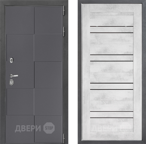 Входная металлическая Дверь Дверной континент ДК-3/606 ФЛ-49 Бетон снежный в Подольск