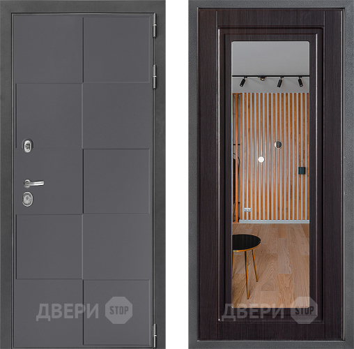 Входная металлическая Дверь Дверной континент ДК-3/606 ФЛЗ Зеркало Венге в Подольск