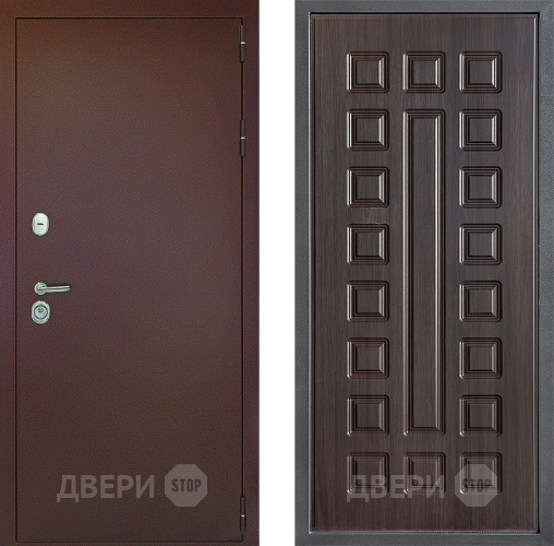 Входная металлическая Дверь Дверной континент Рубикон Медь Дизайн ФЛ-183 Венге в Подольск