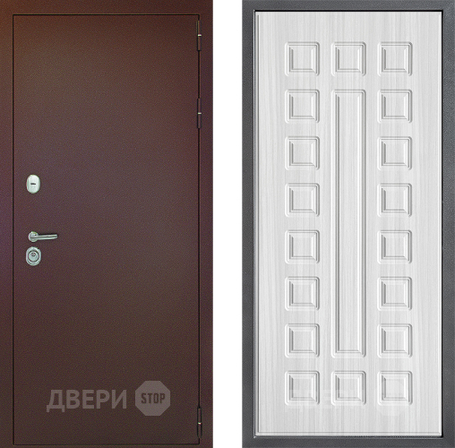Входная металлическая Дверь Дверной континент Рубикон Медь Дизайн ФЛ-183 Сандал белый в Подольск