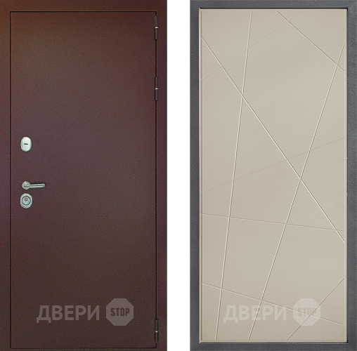 Входная металлическая Дверь Дверной континент Рубикон Медь Дизайн ФЛ-655 Капучино в Подольск