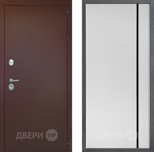 Дверь Дверной континент Рубикон Медь Дизайн ФЛ-757 Черное Стекло Софт милк в Подольск