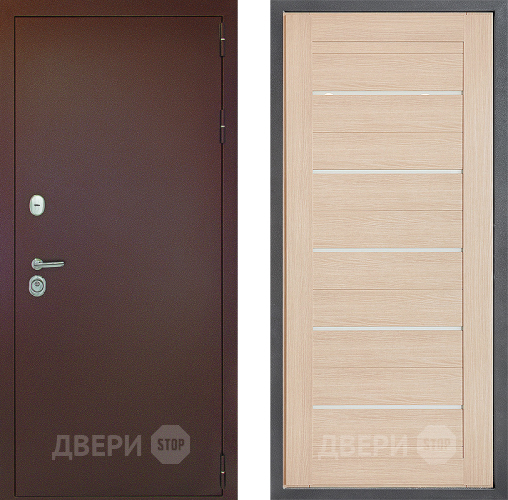 Входная металлическая Дверь Дверной континент Рубикон Медь Дизайн ФЛ-46 Капучино в Подольск