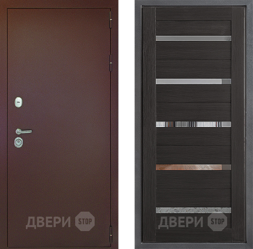 Входная металлическая Дверь Дверной континент Рубикон Медь Дизайн ФЛ-47 Венге в Подольск