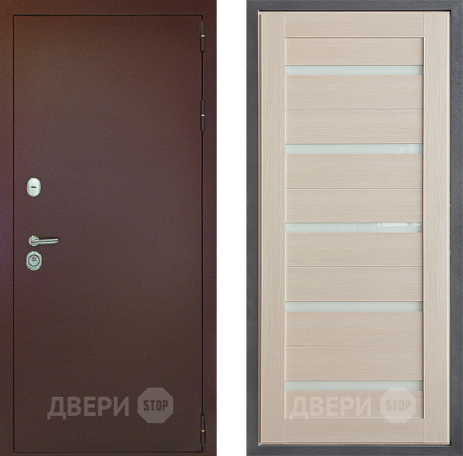 Входная металлическая Дверь Дверной континент Рубикон Медь Дизайн ФЛ-47 Капучино в Подольск
