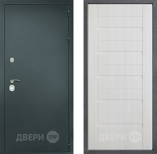 Дверь Дверной континент Рубикон Серебро Дизайн ФЛ-70 Лиственница белая в Подольск