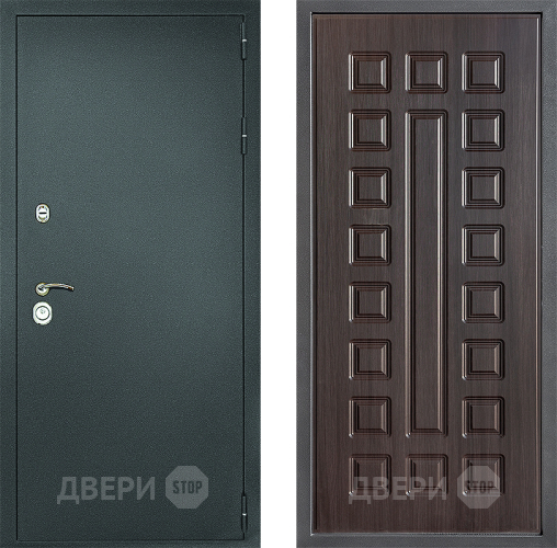 Входная металлическая Дверь Дверной континент Рубикон Серебро Дизайн ФЛ-183 Венге в Подольск
