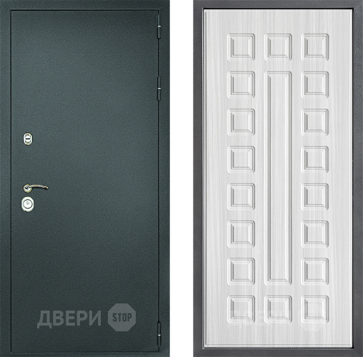 Входная металлическая Дверь Дверной континент Рубикон Серебро Дизайн ФЛ-183 Сандал белый в Подольск