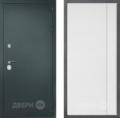 Дверь Дверной континент Рубикон Серебро Дизайн ФЛ-757 Белое Стекло Софт милк в Подольск