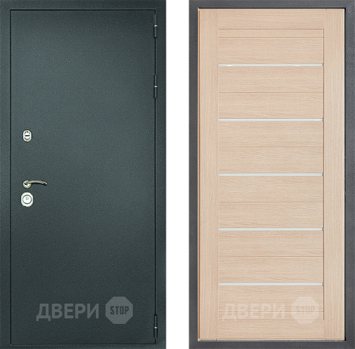Дверь Дверной континент Рубикон Серебро Дизайн ФЛ-46 Капучино в Подольск