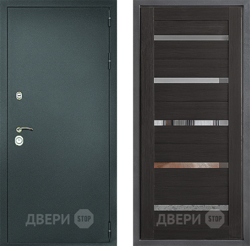 Входная металлическая Дверь Дверной континент Рубикон Серебро Дизайн ФЛ-47 Венге в Подольск